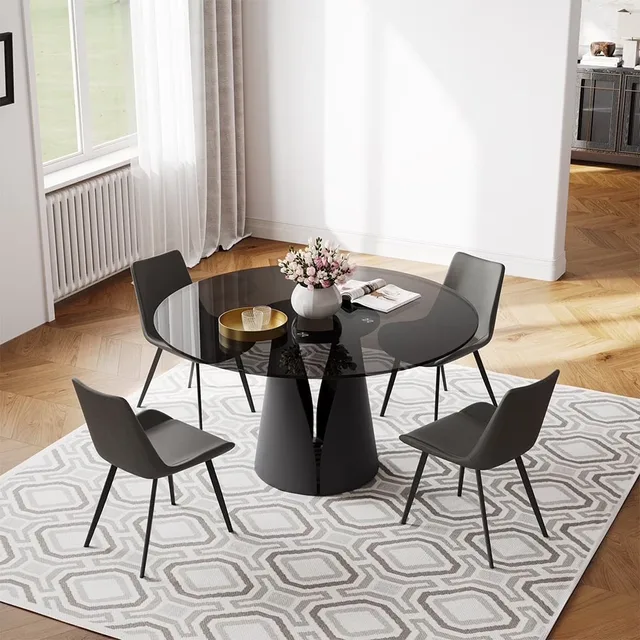 Dining Table 47" white black