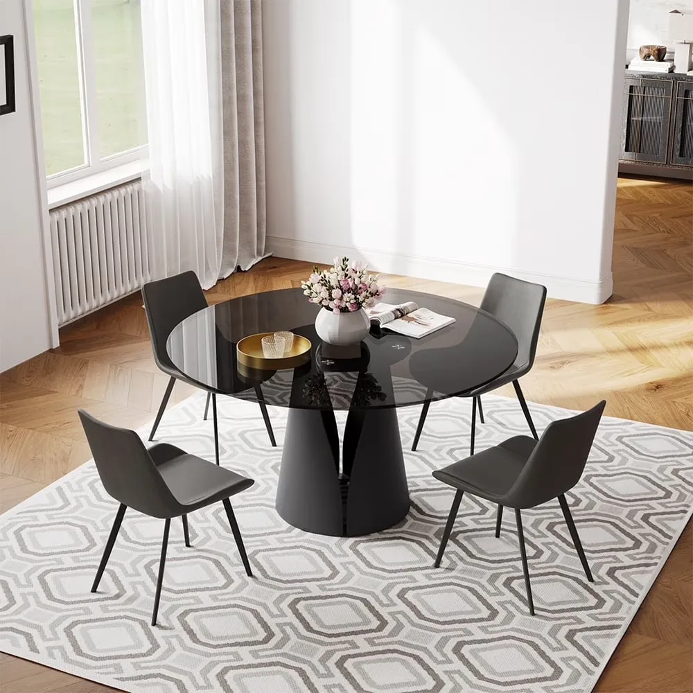 Dining Table 47" white black