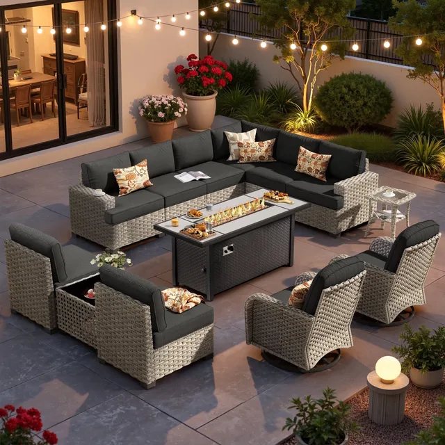 Patio black orange 54"
