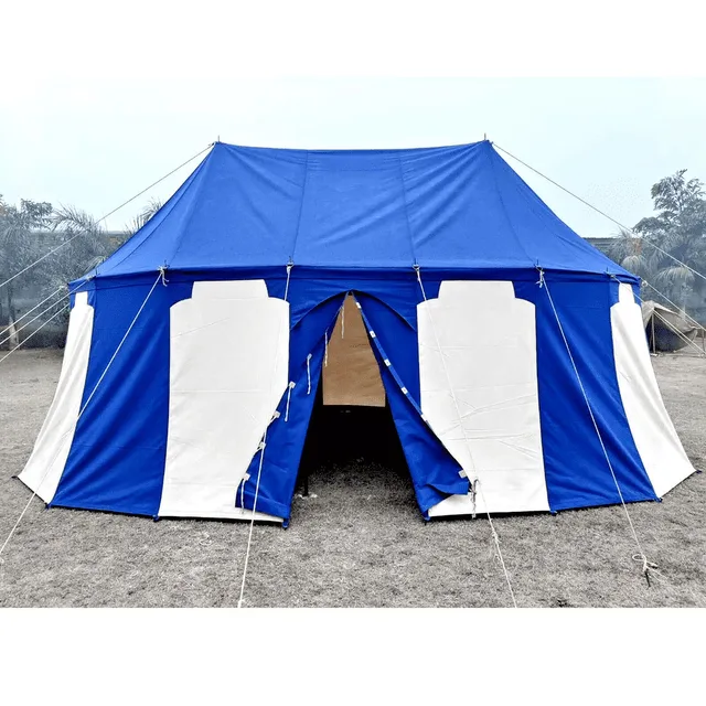 Camping Tent blue white