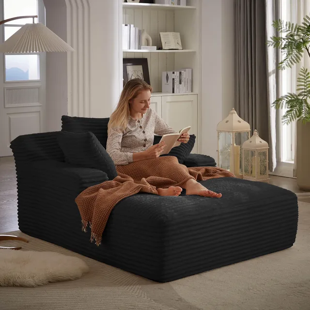 Chair white black 66 inches