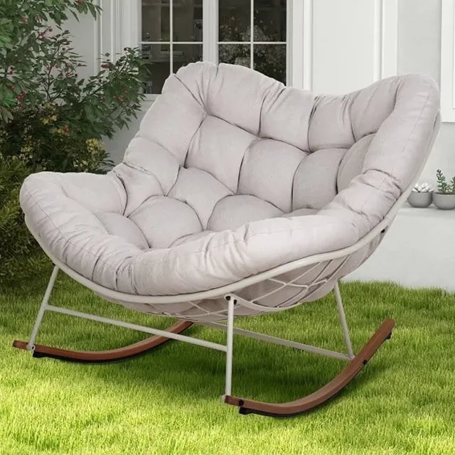 Rocking Chair beige 330 lbs 330lbs