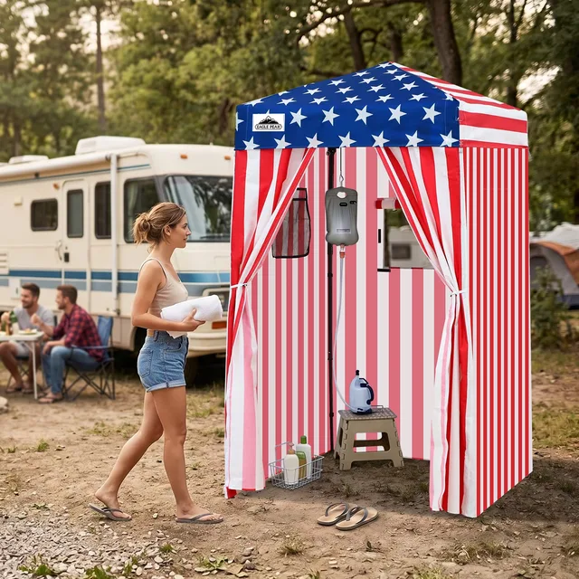 Canopy portable white blue