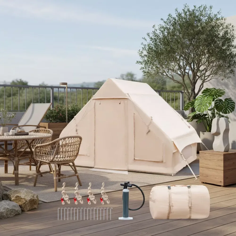 Camping Tent 6 people waterproof beige
