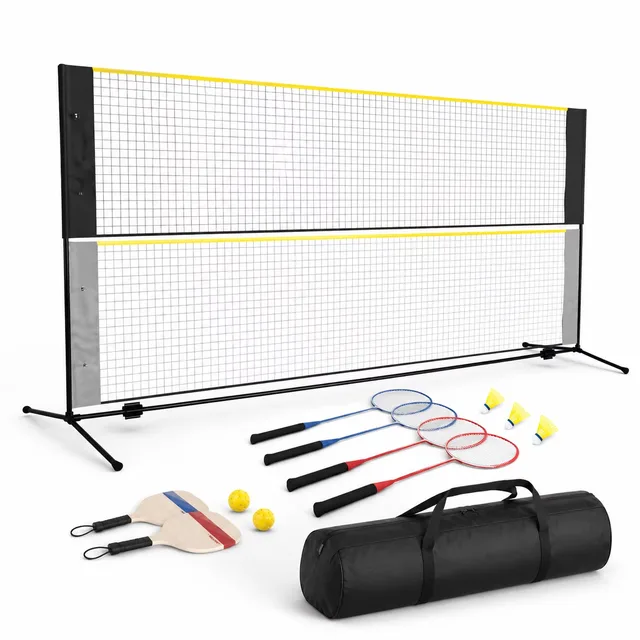 Badminton Pickleball 14ft portable blue
