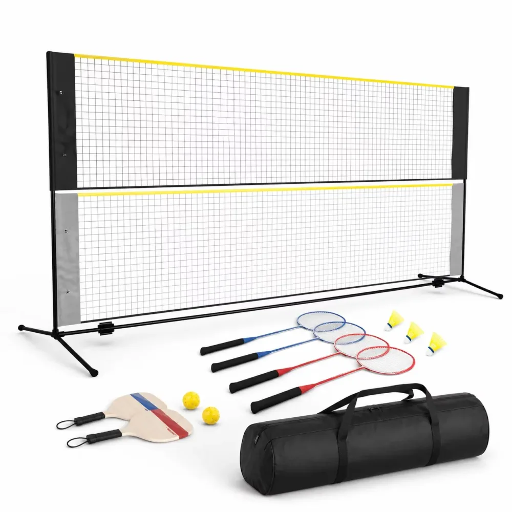 Badminton Pickleball 14ft portable blue