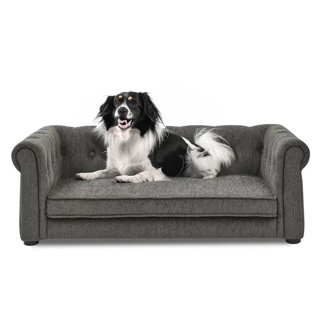 Pet Bed beige blue gray
