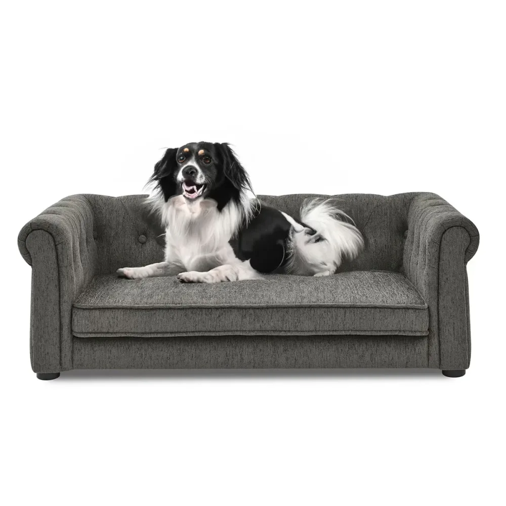 Pet Bed beige blue gray