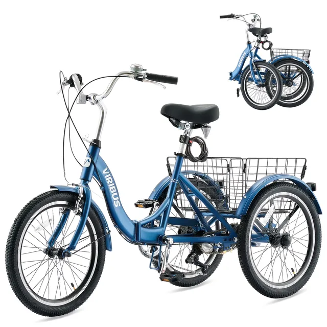 Wheel 20 inch folding blue