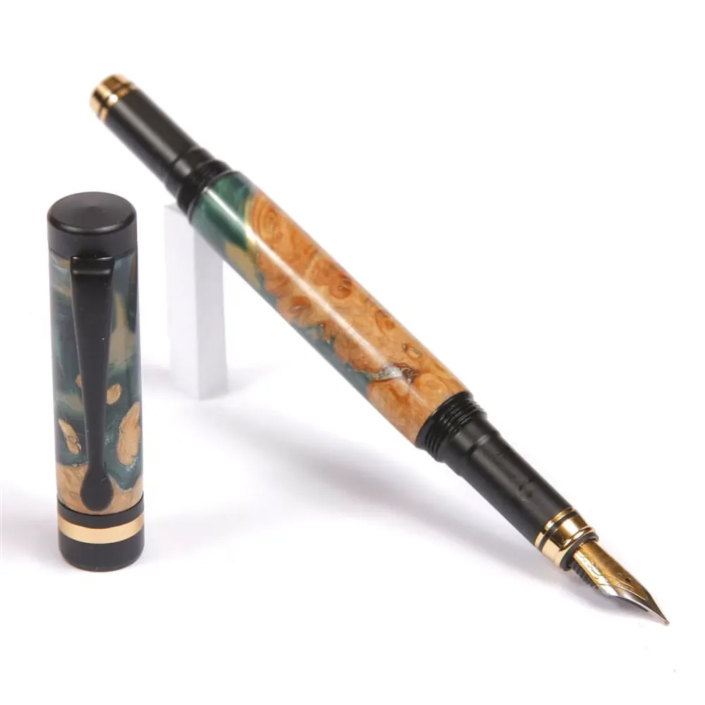 Fountain Pen green silver black