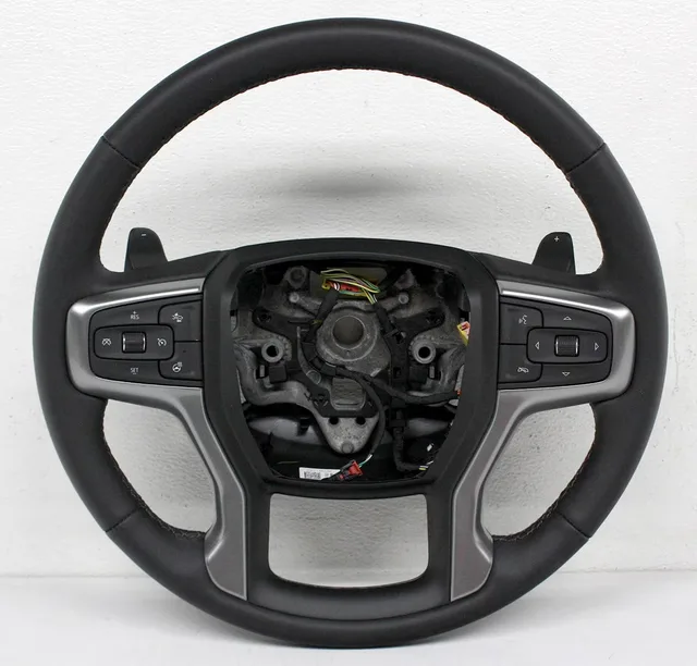 Leather Steering black