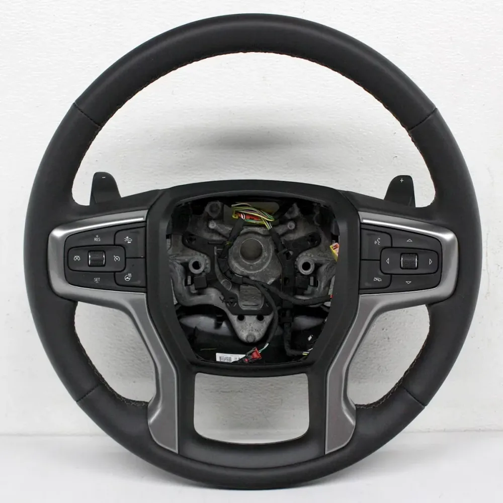 Leather Steering black