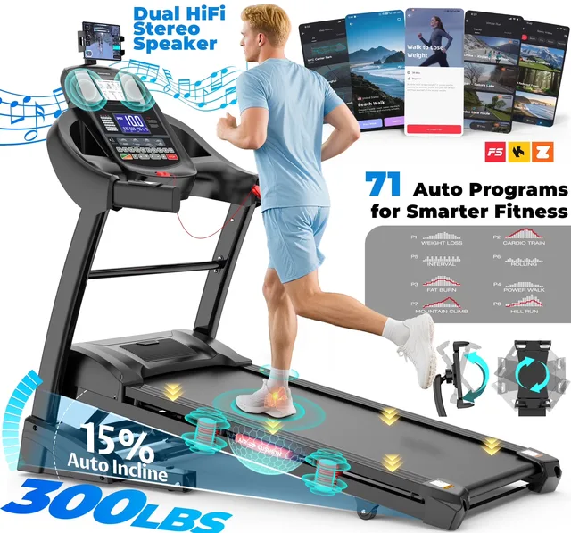 Capacity Treadmill 300lbs 4.75hp folding