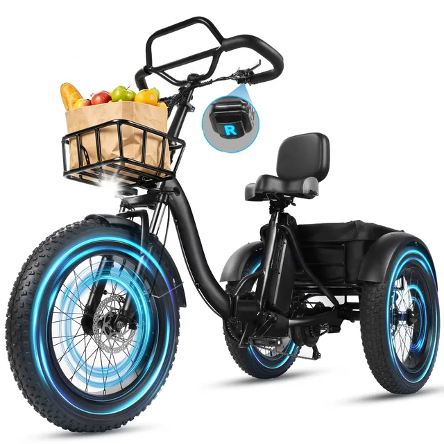 Electric Tricycle 1200w 4" foldable