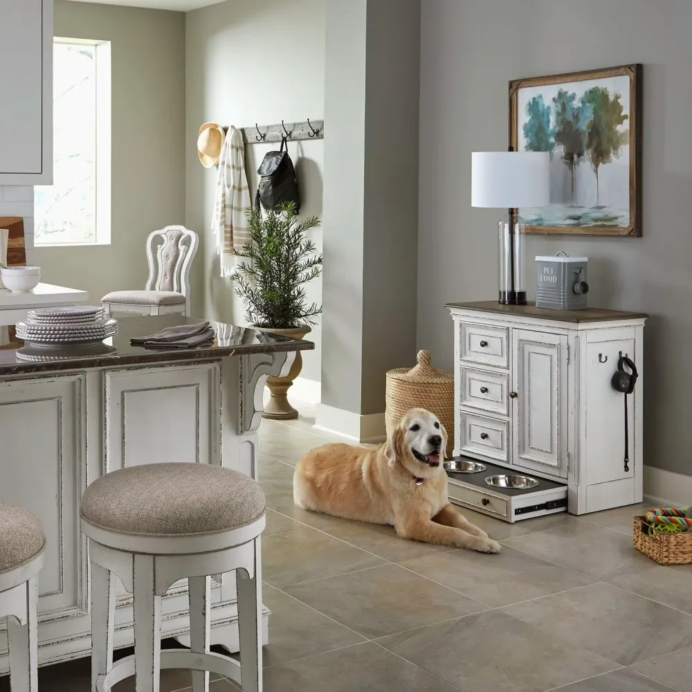 Furniture white adjustable black