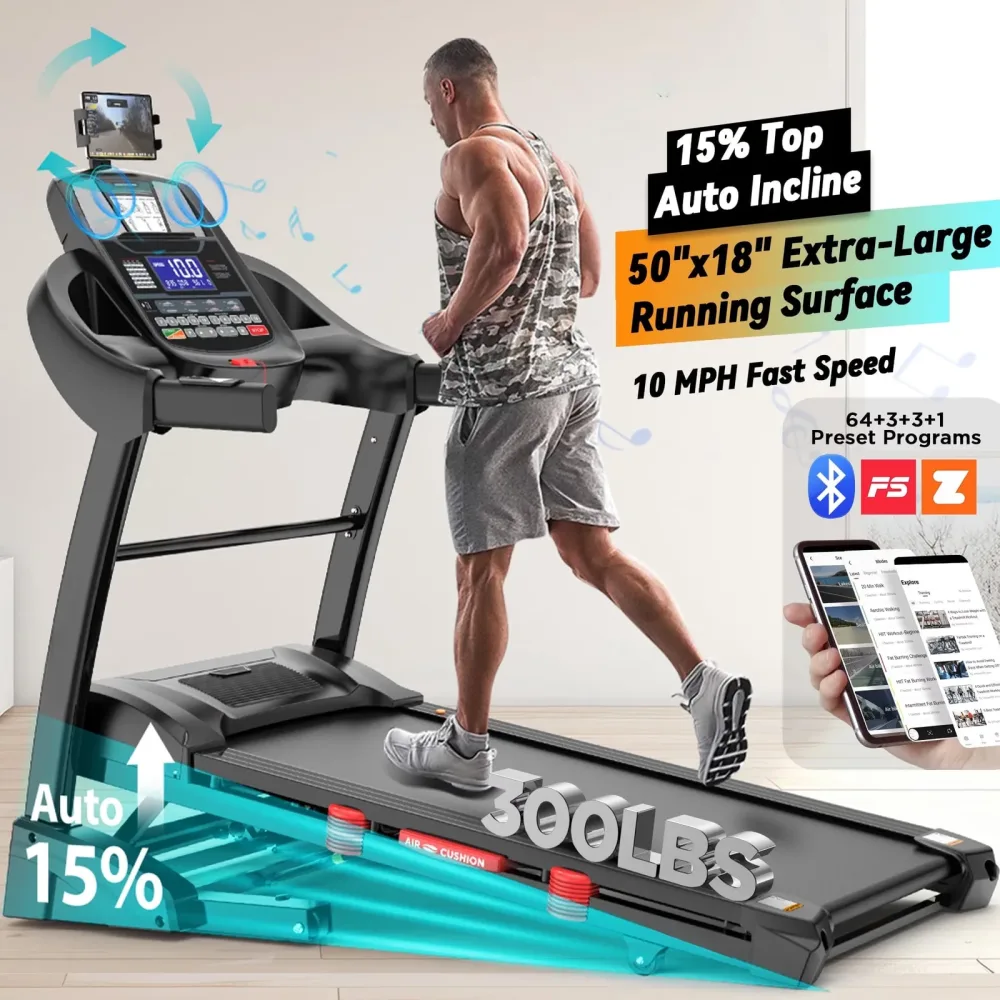 Folding Treadmill 4.5hp 300lb