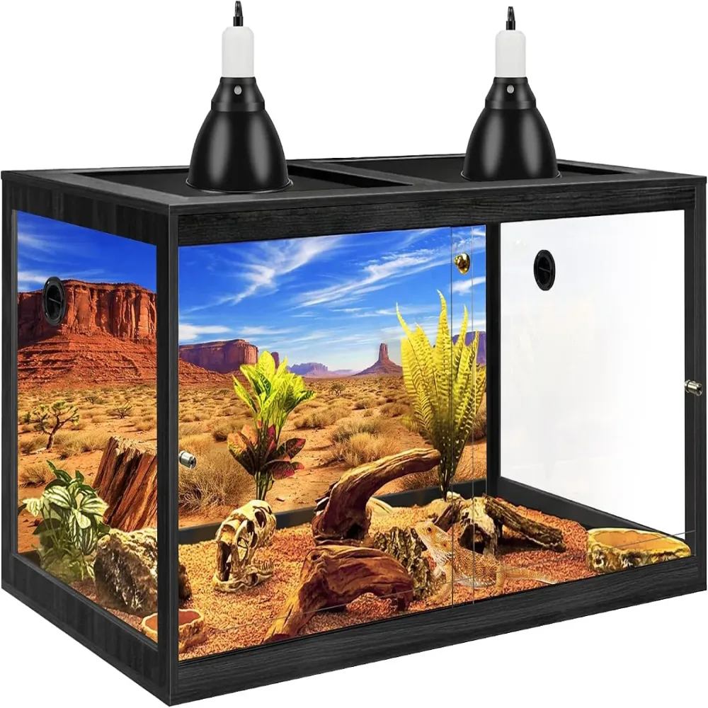 Reptile Enclosure 120 gallon black 24 inches