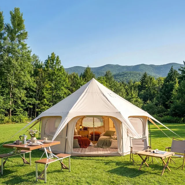 Bell Tent 14.8ft 9.2ft 14.8 ft