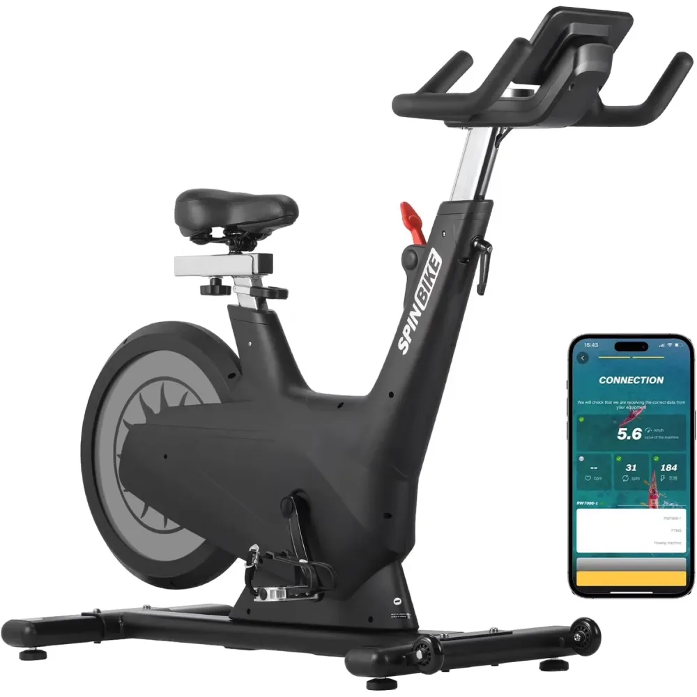 Exercise Bike 350lbs bluetooth black