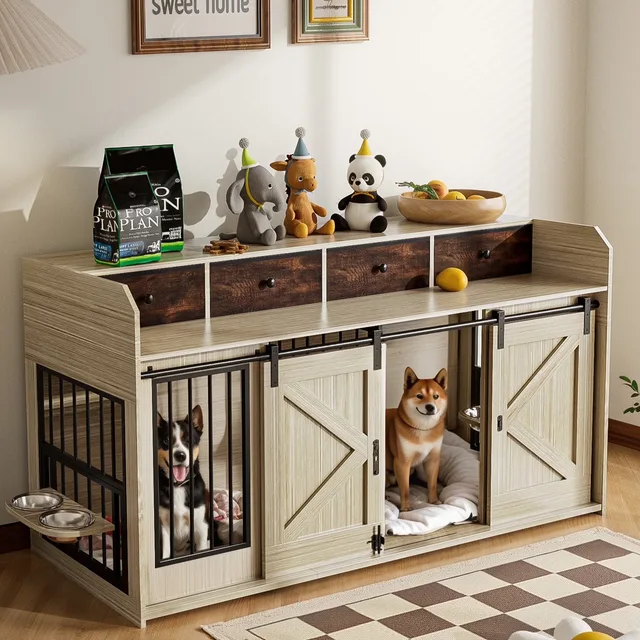 Dog Crate 63" brown 23"