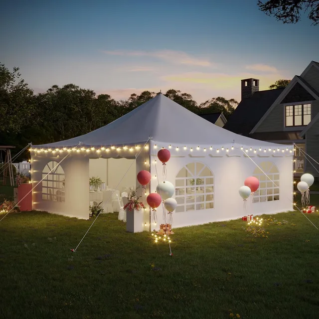 Party Tent 20' white 62 people