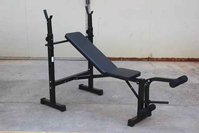 Squat Rack adjustable foldable black