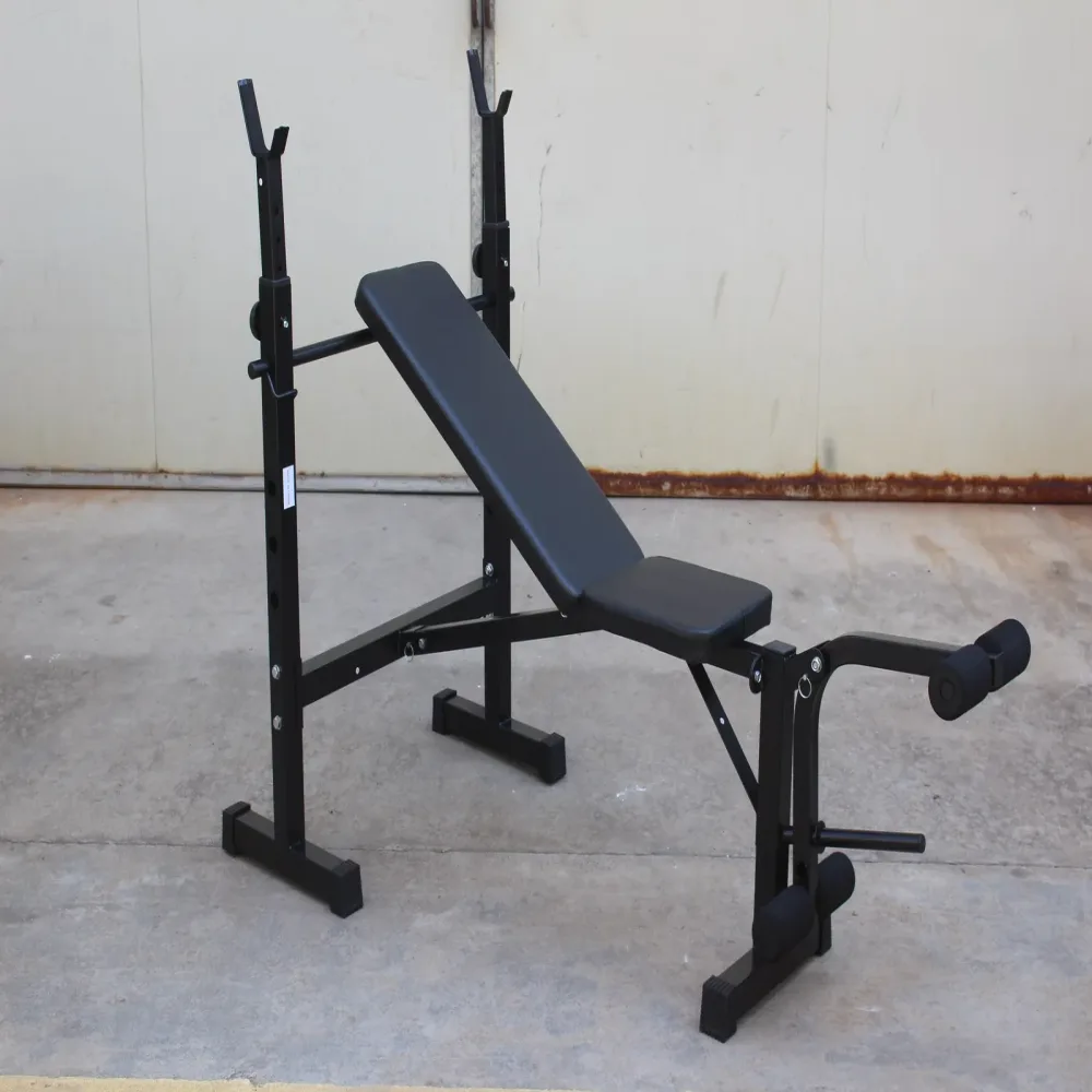 Squat Rack adjustable foldable black