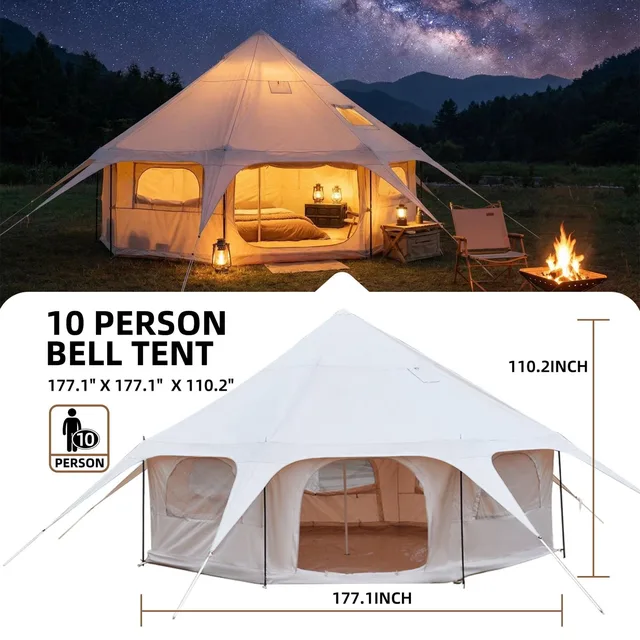Bell Tent 14.8ft 9.2ft 14.8 feet