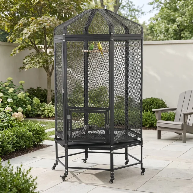 Bird Aviary 71" heavy-duty black
