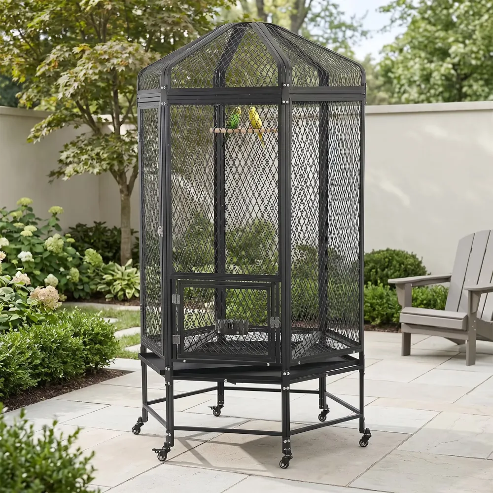 Bird Aviary 71" heavy-duty black