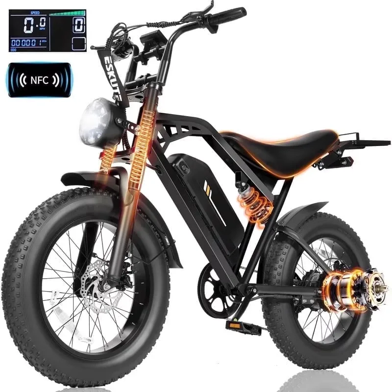 Electric Bike 20" black 52v