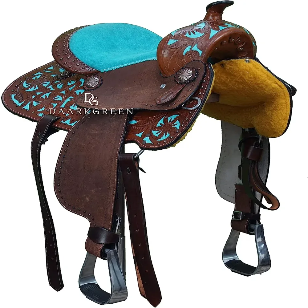 Horse Saddle brown 26 lbs silver