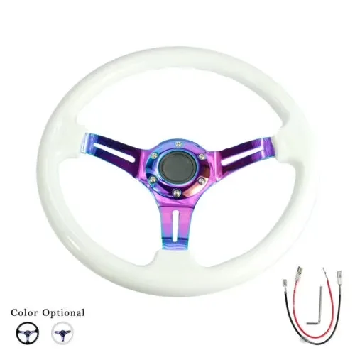 Racing Steering 350mm 14inch white