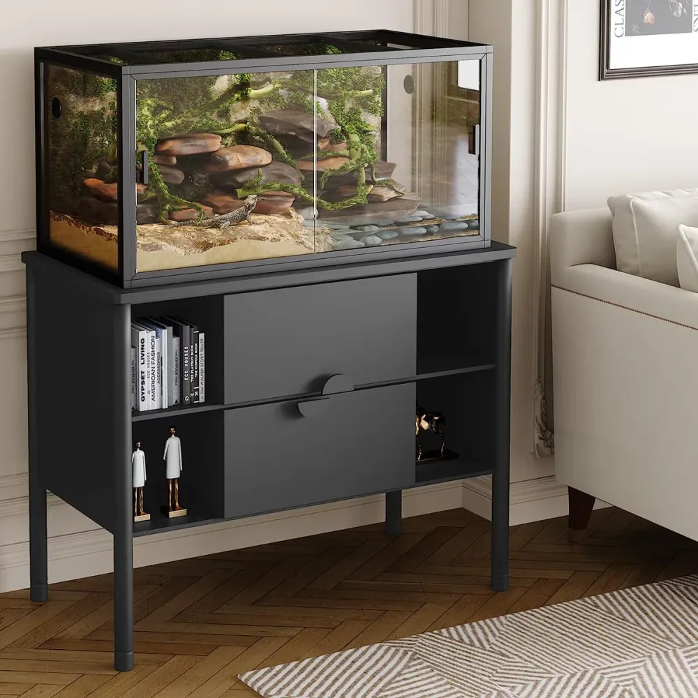 Reptile Terrarium 120 gallon 2 ft black