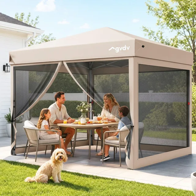 Canopy Tent 10ft adjustable beige