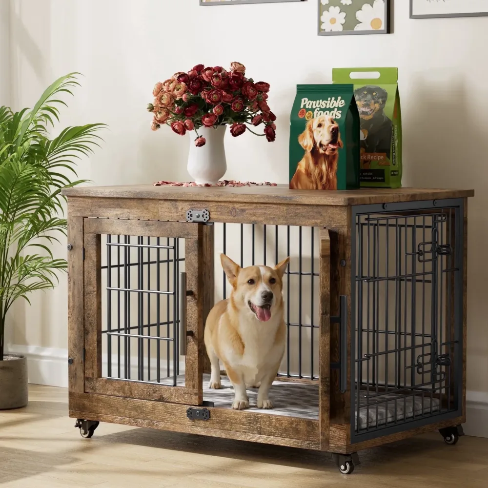 Dog Crate 45 lbs brown 29"