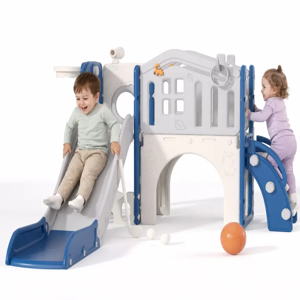 Backyard Play 10 in blue gray