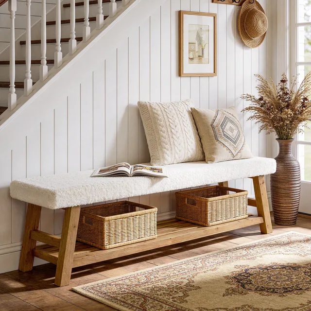 Bedroom white brown