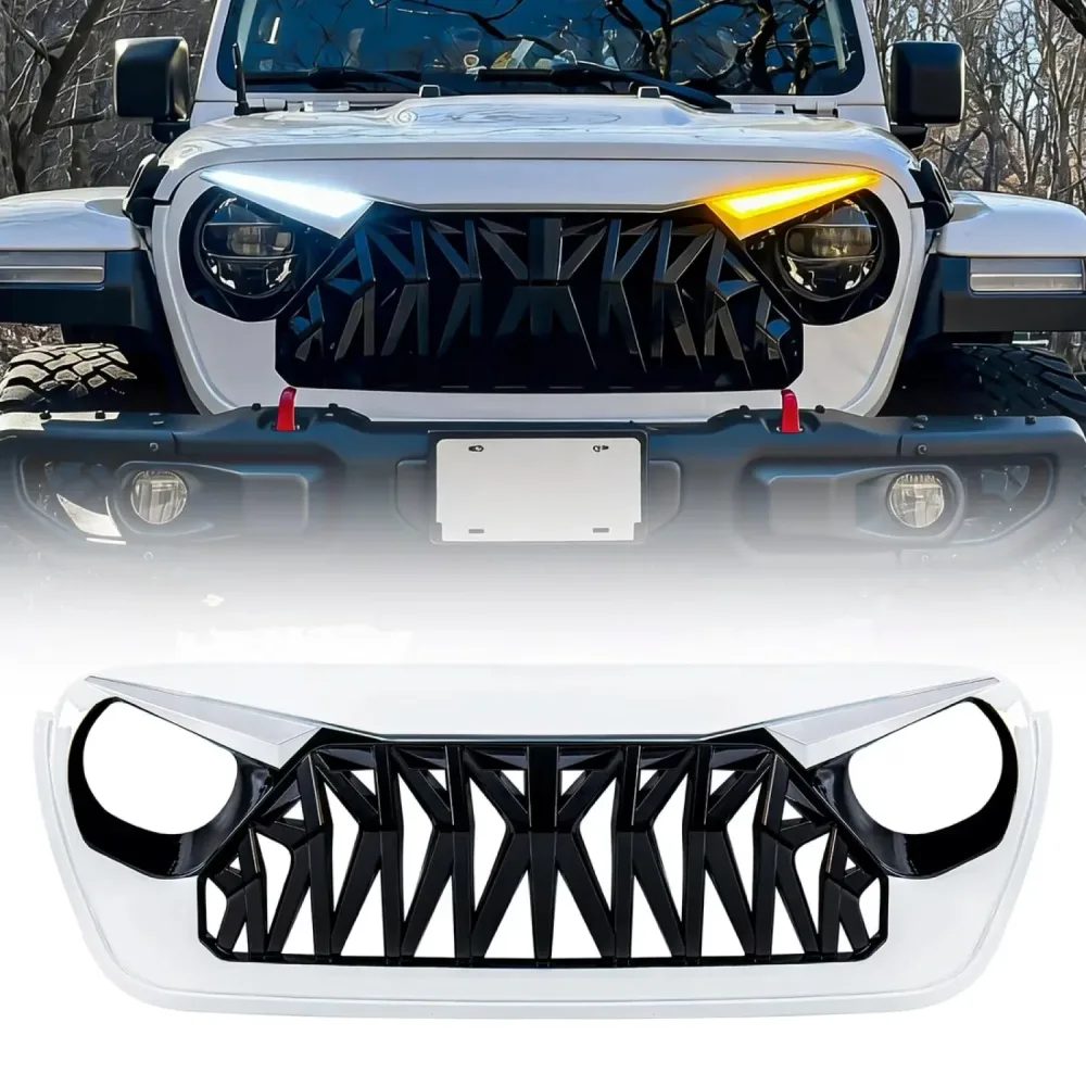 Grille led white black