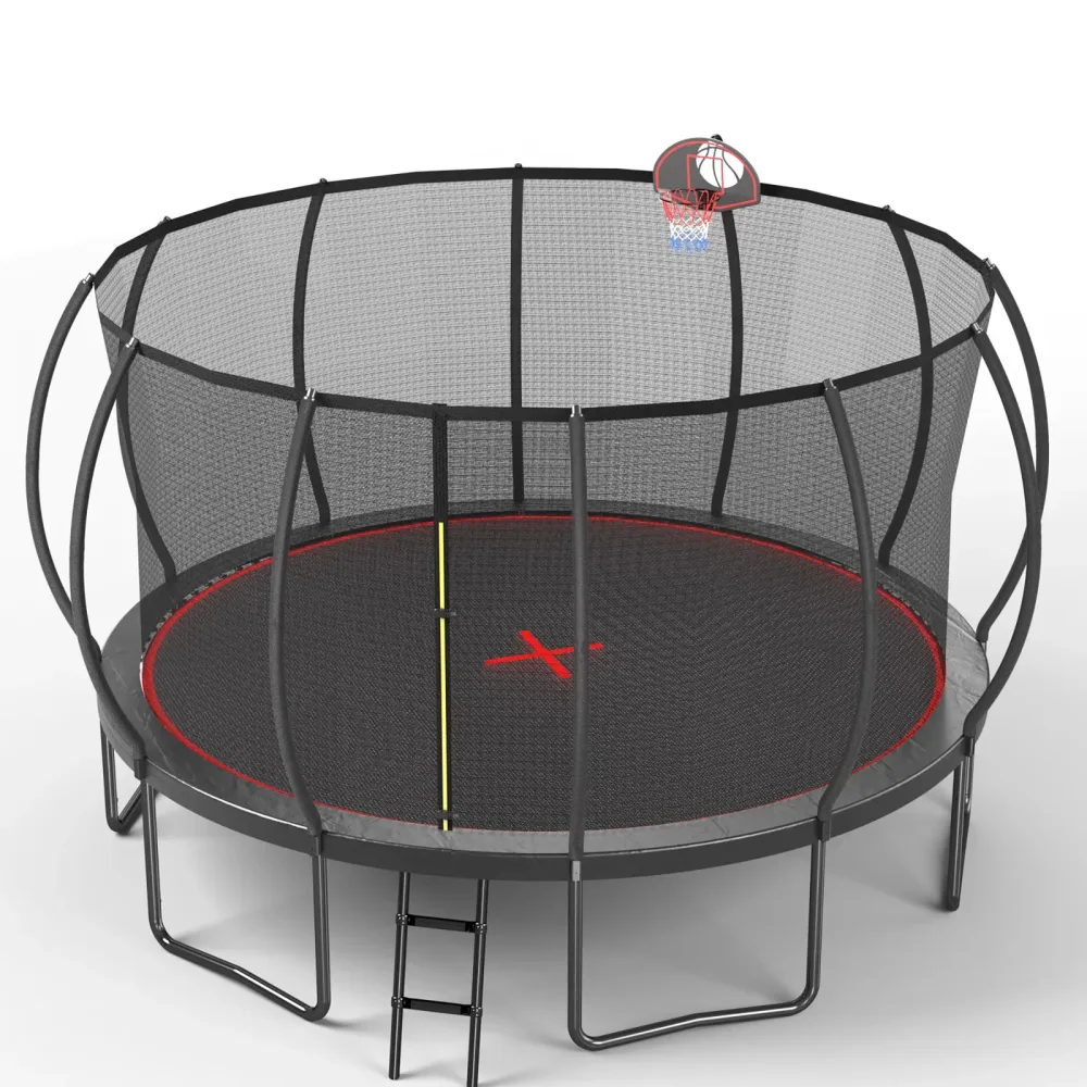 Steel Frame 16ft black red