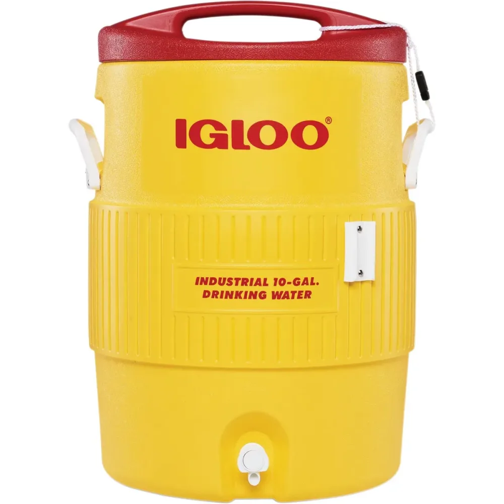 Cooler 10 gallon yellow white