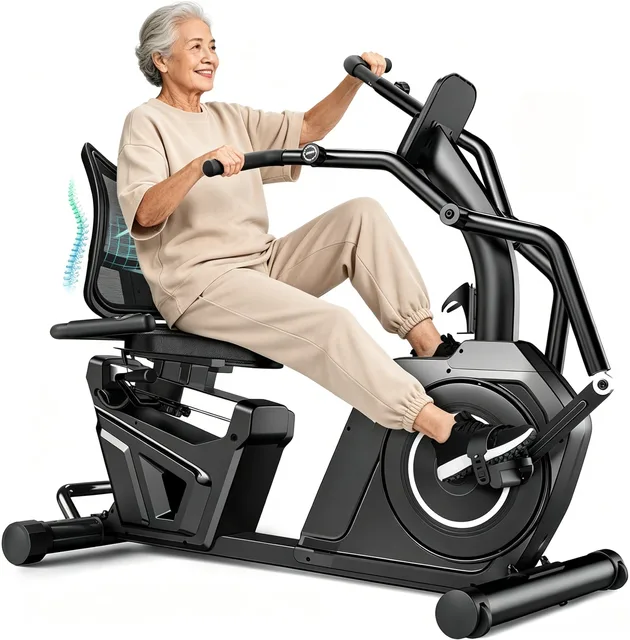 Exercise Bike 350lbs black 49.21"