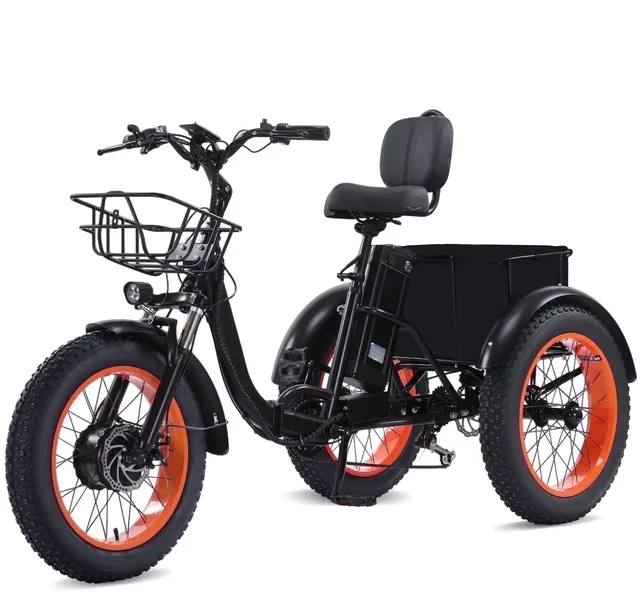 Electric Tricycle 700w folding orange