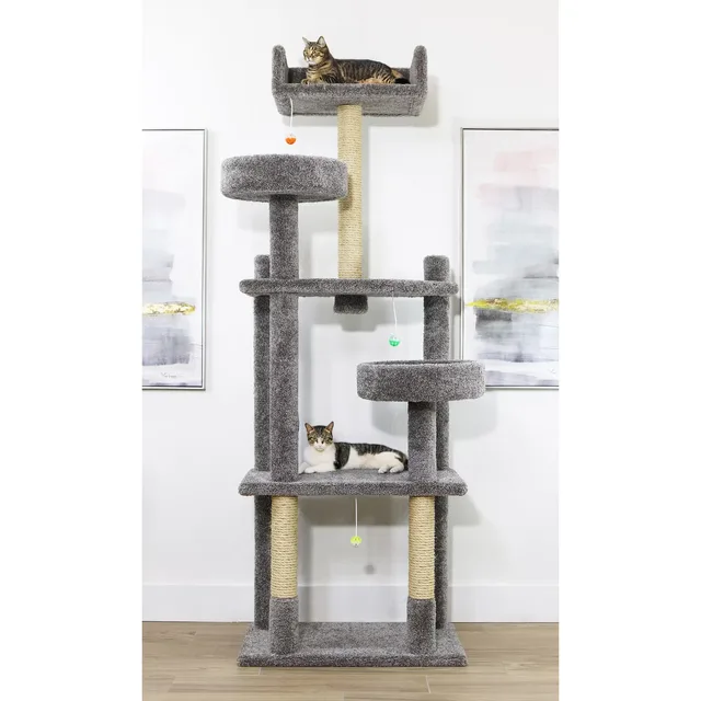 Furniture & Enrichment 84" gray 7 foot