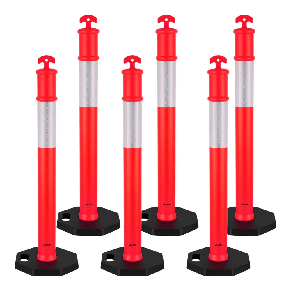 Safety Cones 6 pack 48 inches red