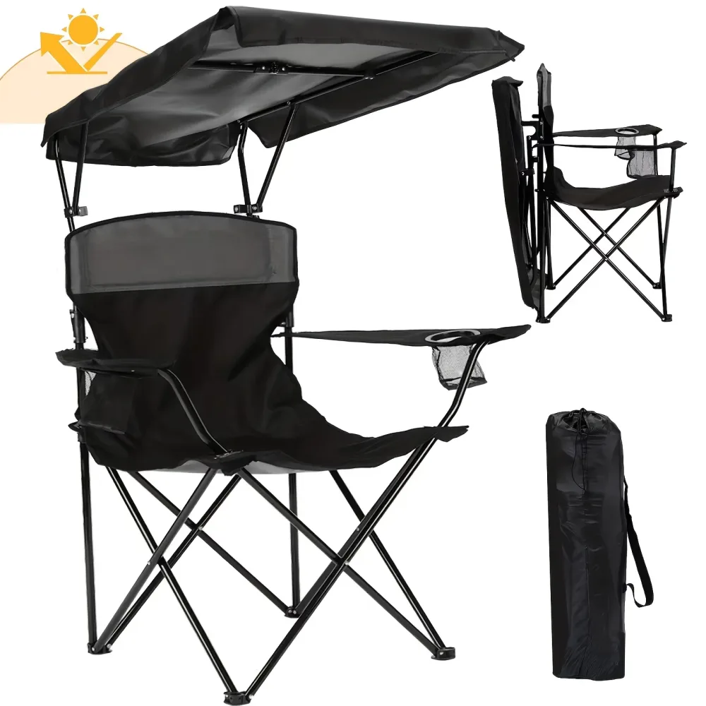 Beach Chair foldable black