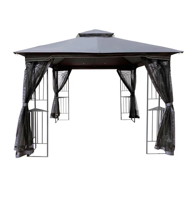Gazebo Canopy gray brown 10ft