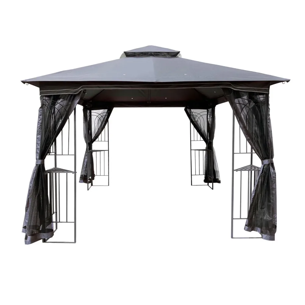 Gazebo Canopy gray brown 10ft