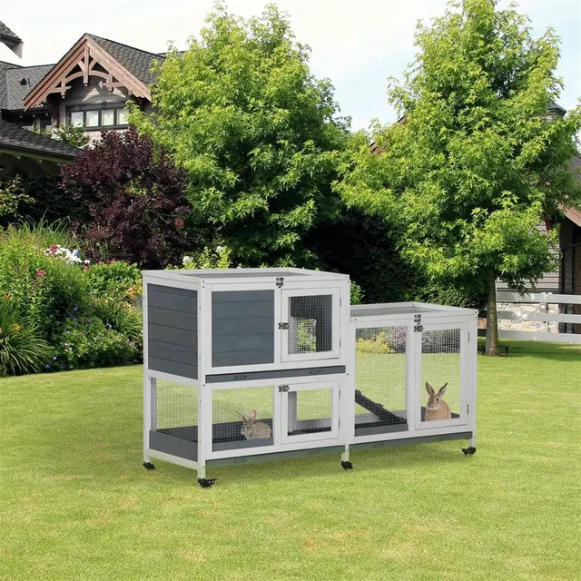 Rabbit Hutch 57" gray 57.75"