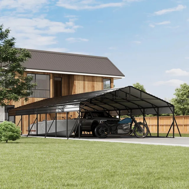 Metal Carport 40 ft heavy-duty waterproof